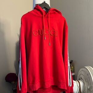 Mens Gucci Vibrant Red Hoodie Size XXXL Chest measurement 54-56 inches.